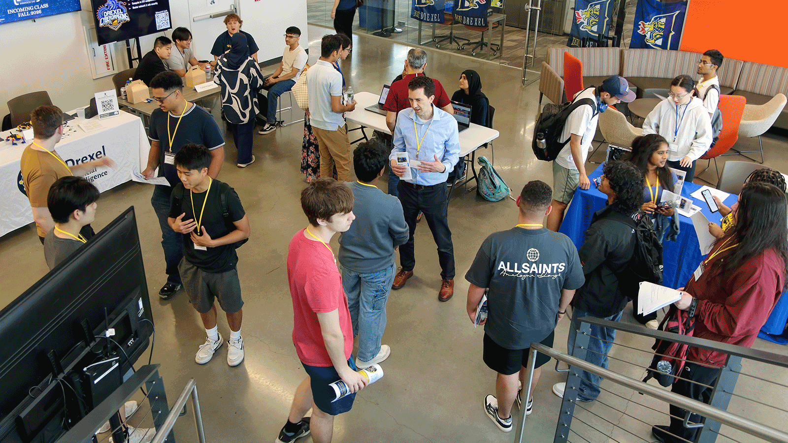 Attendees at the student org meet and greet